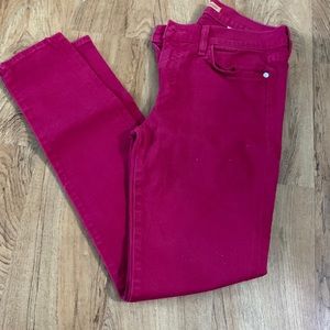 Rebecca Minkoff size 28 skinny jeans and a red pink